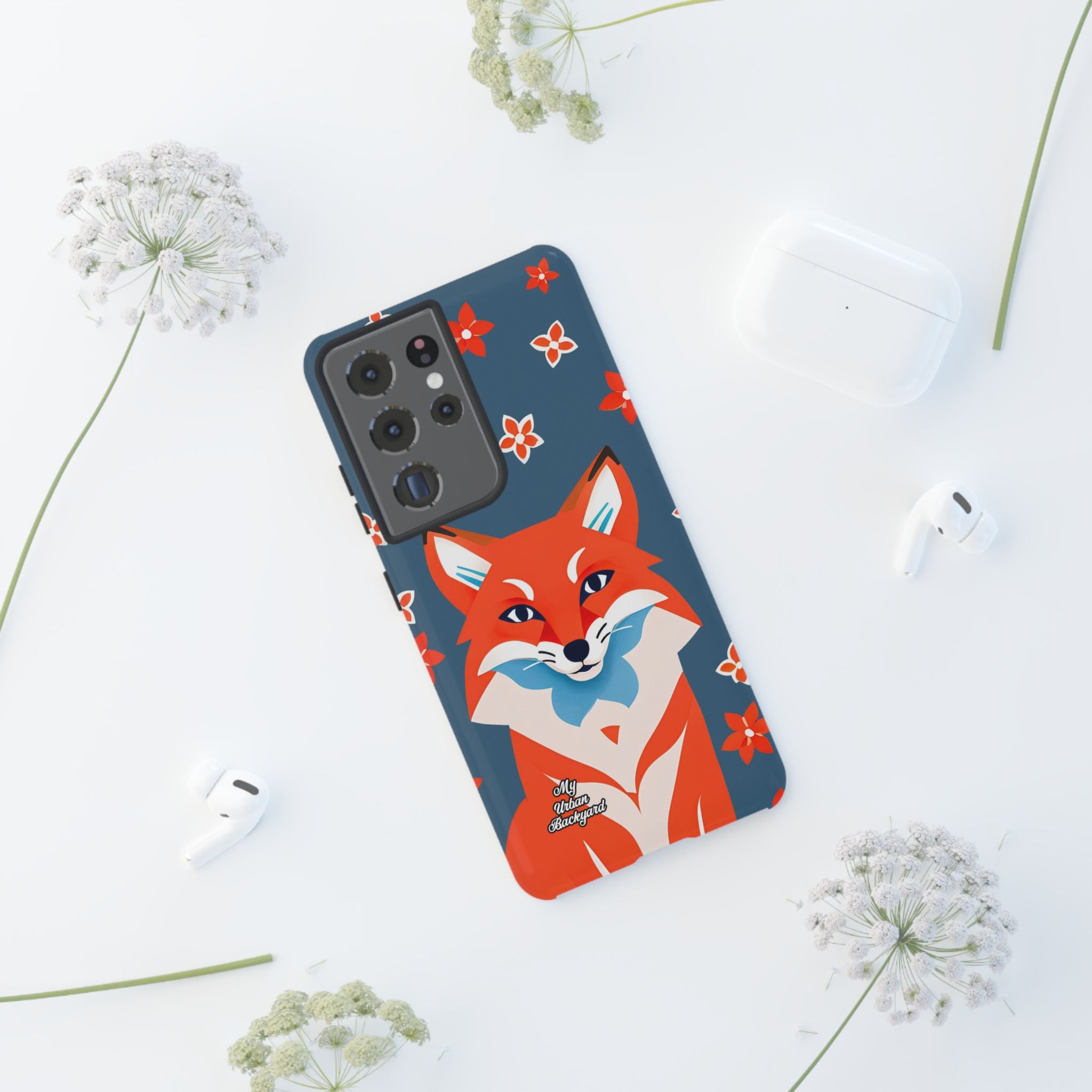 Fox with Flowers, Cell Phone Case - Apple, Samsung, Google Pixel