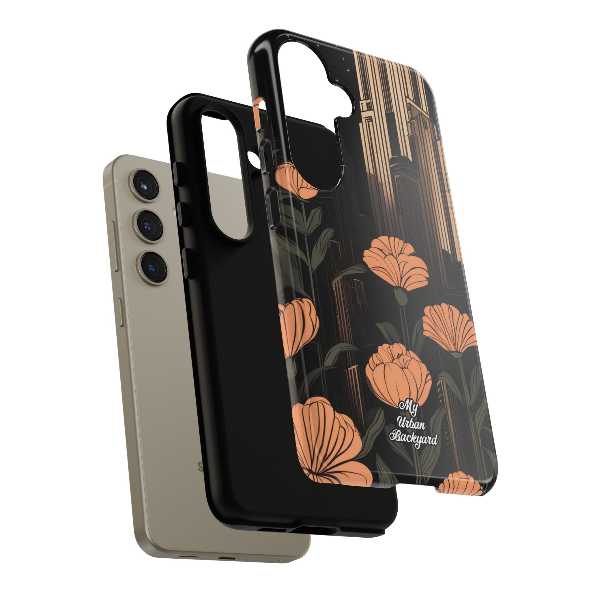 Urban Evening with Flowers, Cell Phone Case