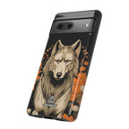 Wolf with Flowers, Animal Cell Phone Case - Apple, Samsung, Google Pixel