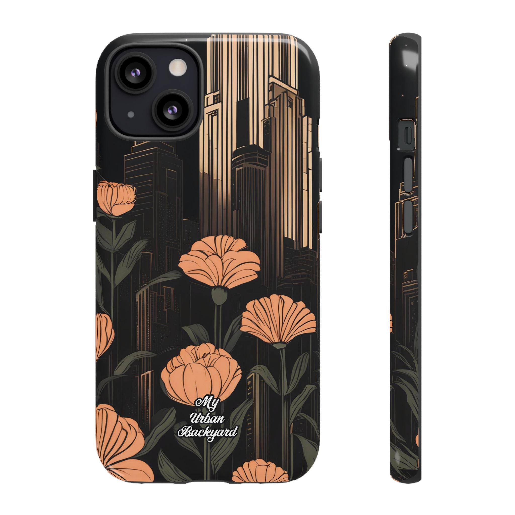Urban Evening with Flowers, Cell Phone Case