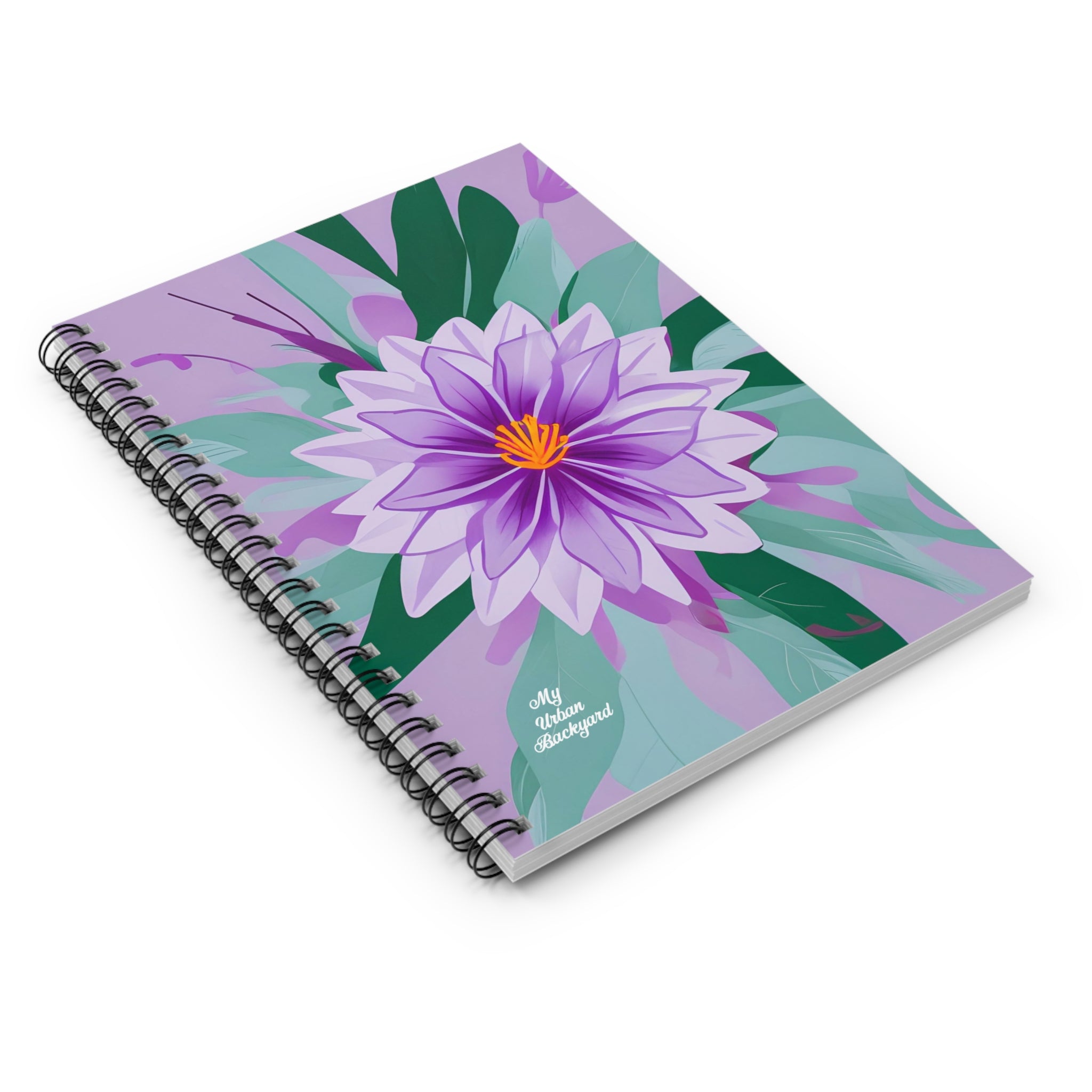 Purple Flower, Spiral Notebook Journal - Write in Style