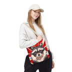 Ziggy Starspaws, Raccoon Tote Bag with Cotton Handles For Everyday Use, 3 Sizes