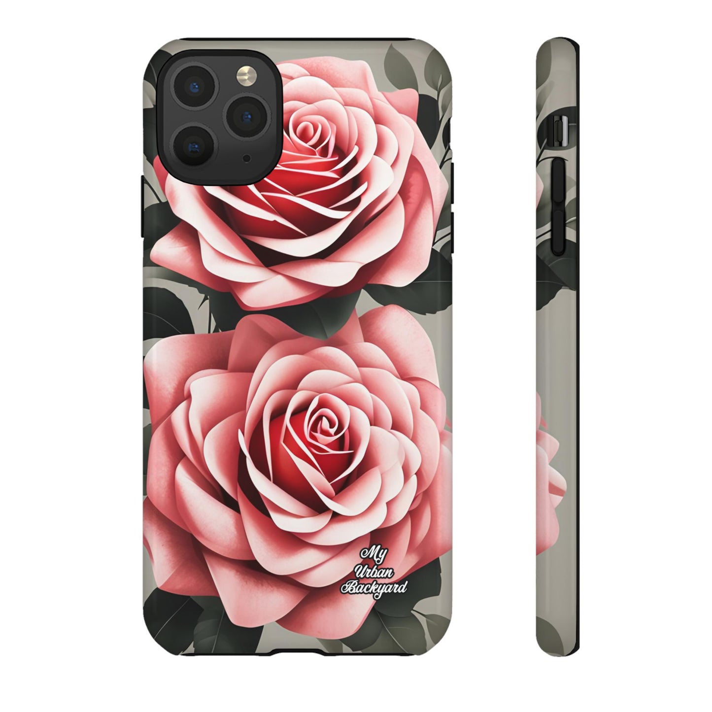 Pink Rose Flowers, Cell Phone Case - Apple, Samsung or Google Pixel