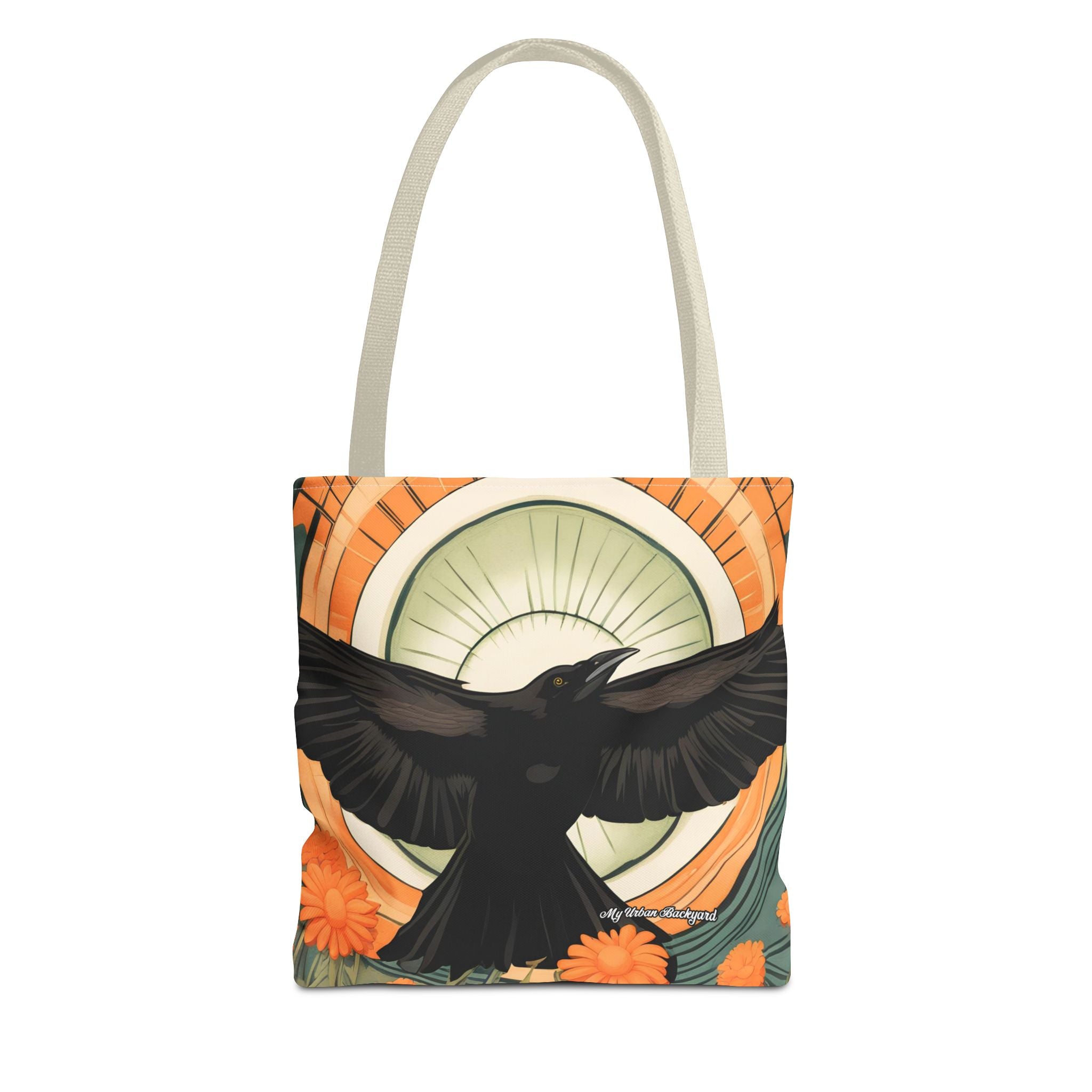 Flying Crow Tote Bag with Cotton Handles For Everyday Use, 3 Sizes
