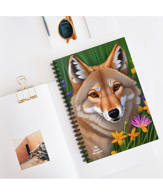 Coyote Close Up, Spiral Notebook Journal - Write in Style