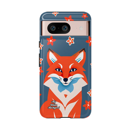 Fox with Flowers, Cell Phone Case - Apple, Samsung or Google Pixel