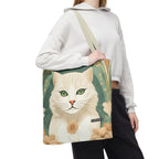 Blanca Purrington, Cat Tote Bag w Cotton Handles