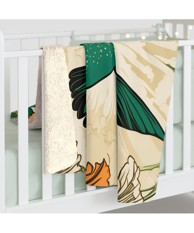 Hummingbird, Sherpa Fleece Blanket for Cozy Warmth, 50"x60"
