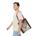 Art Deco Wolf Tote Bag with Cotton Handles For Everyday Use, 3 Sizes