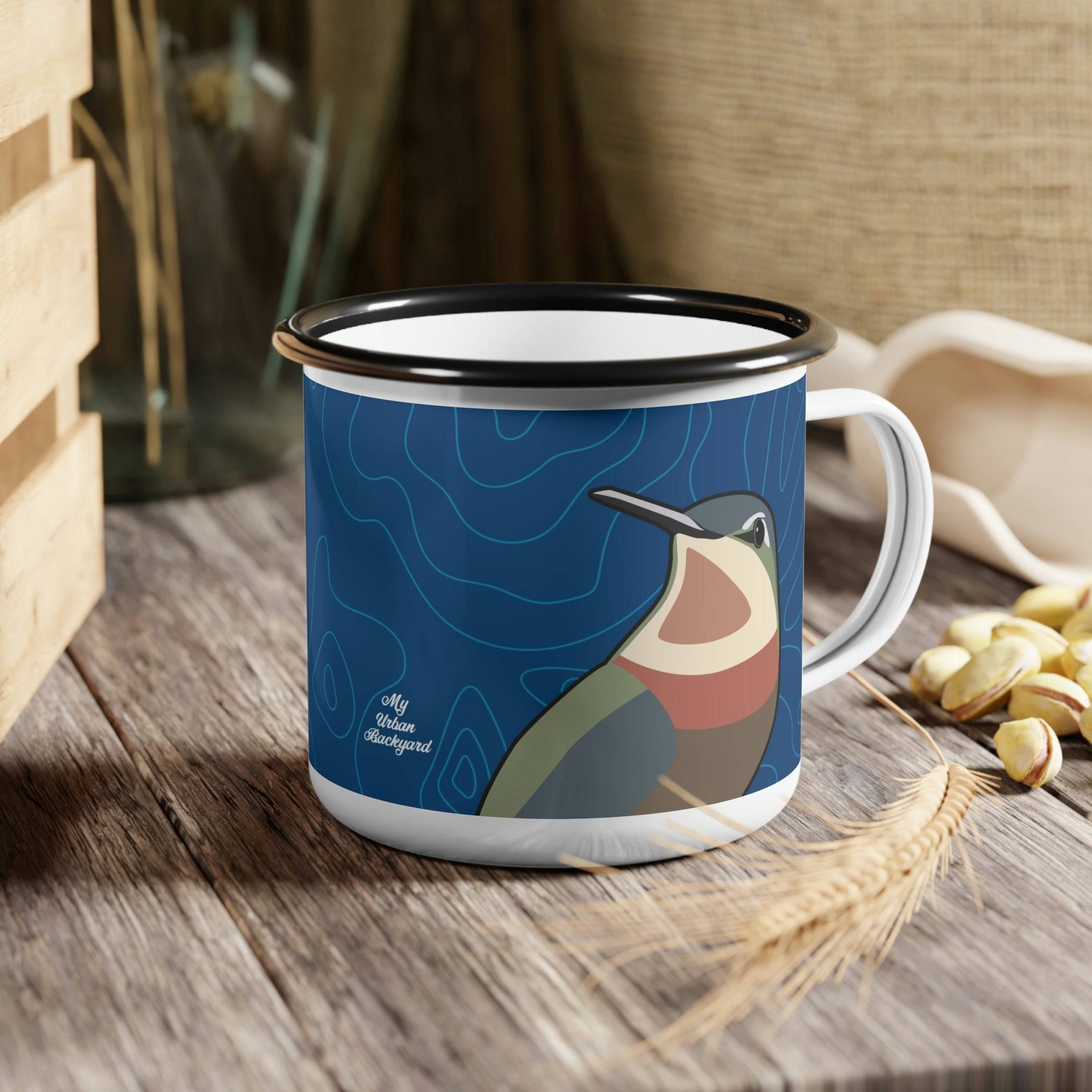 12oz enamel camping mug