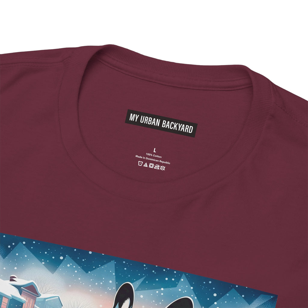 French Bulldog, Winter Graphic Tee, Unisex T-Shirt, Nature Lover Gift, Animal Art Top, Casual Wear