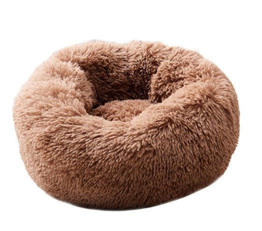 Nest Bed For Small Dogs and Cats, Round Plush Pet Bed