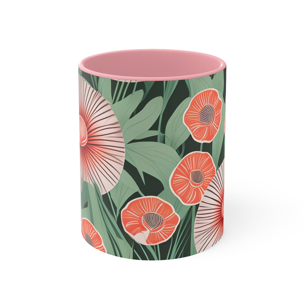 Art Deco Flowers, Ceramic Mug - Perfect for Coffee, Tea, and More!