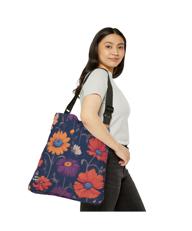 Fun Wildflowers, Tote Bag with Adjustable Strap - Trendy and Versatile