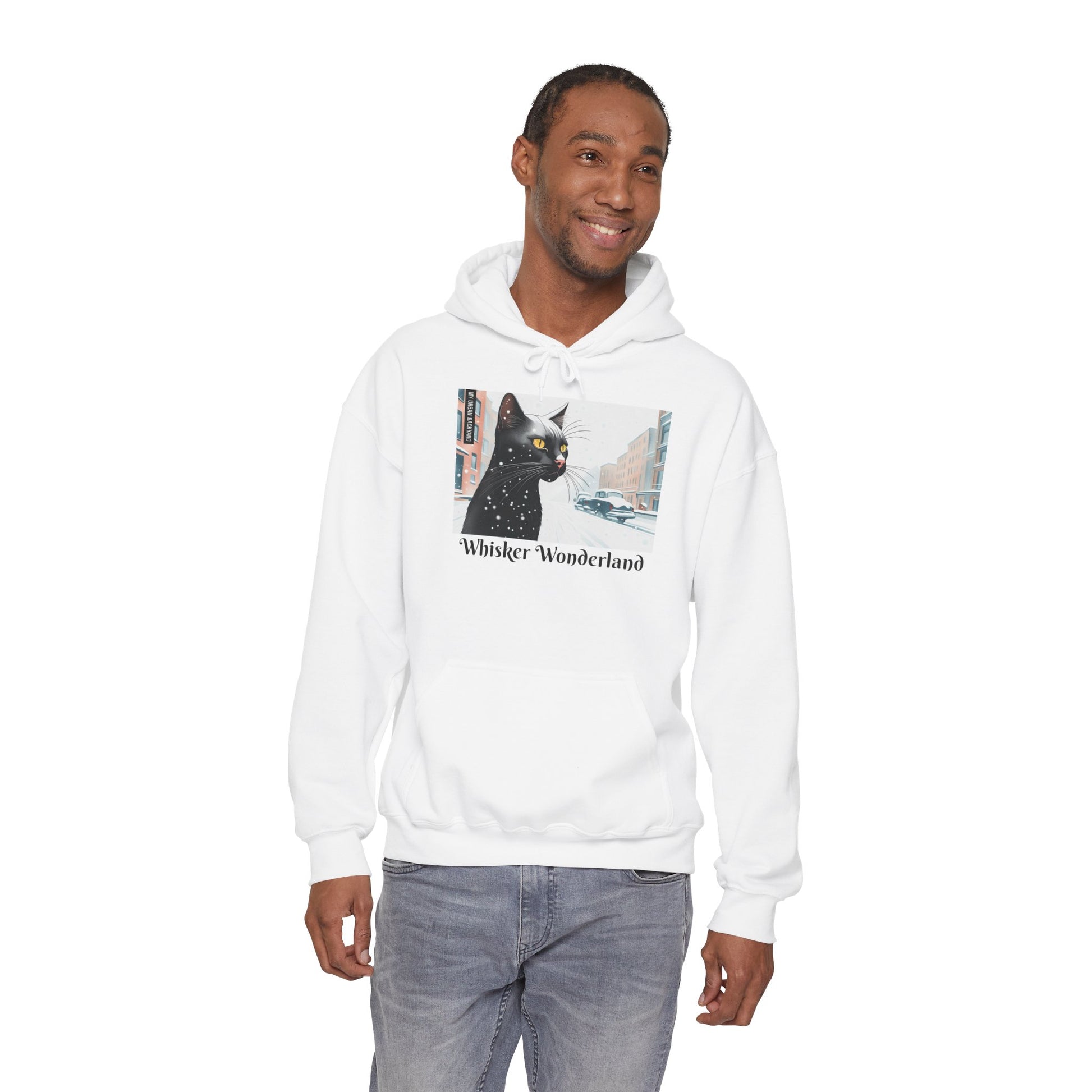 Whisker Wonderland Cat Hoodie, Cozy Graphic Sweatshirt for Cat Lovers, Perfect Gift for Pet Owners, Casual Wear, Unique Art Apparel