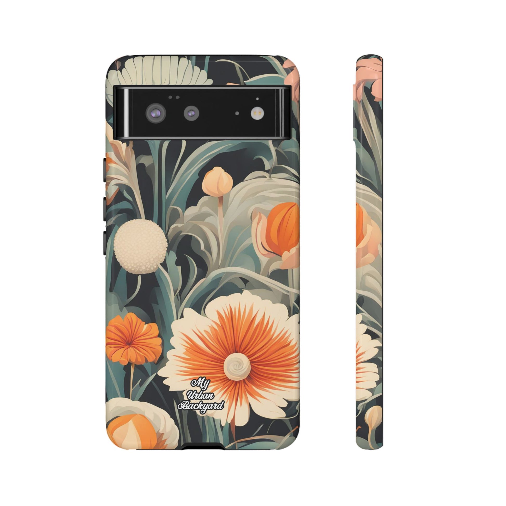 Orange and White Flowers, Cell Phone Case - Apple, Samsung, Google Pixel