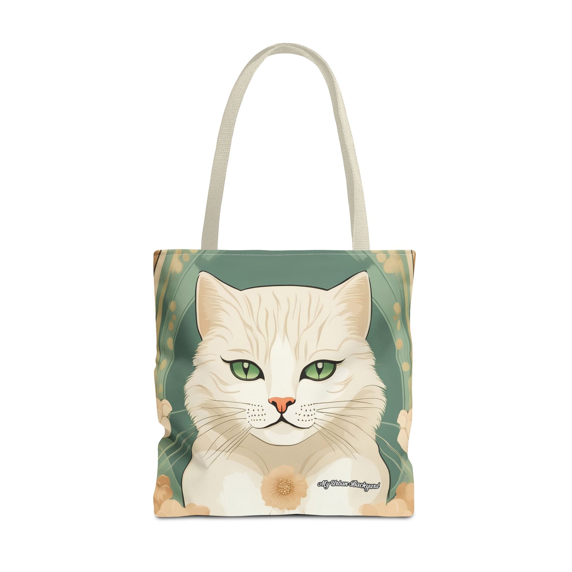 Blanca Purrington, Cat Tote Bag with Cotton Handles For Everyday Use, 3 Sizes