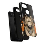 Wolf with Flowers, Animal Cell Phone Case - Apple, Samsung, Google Pixel