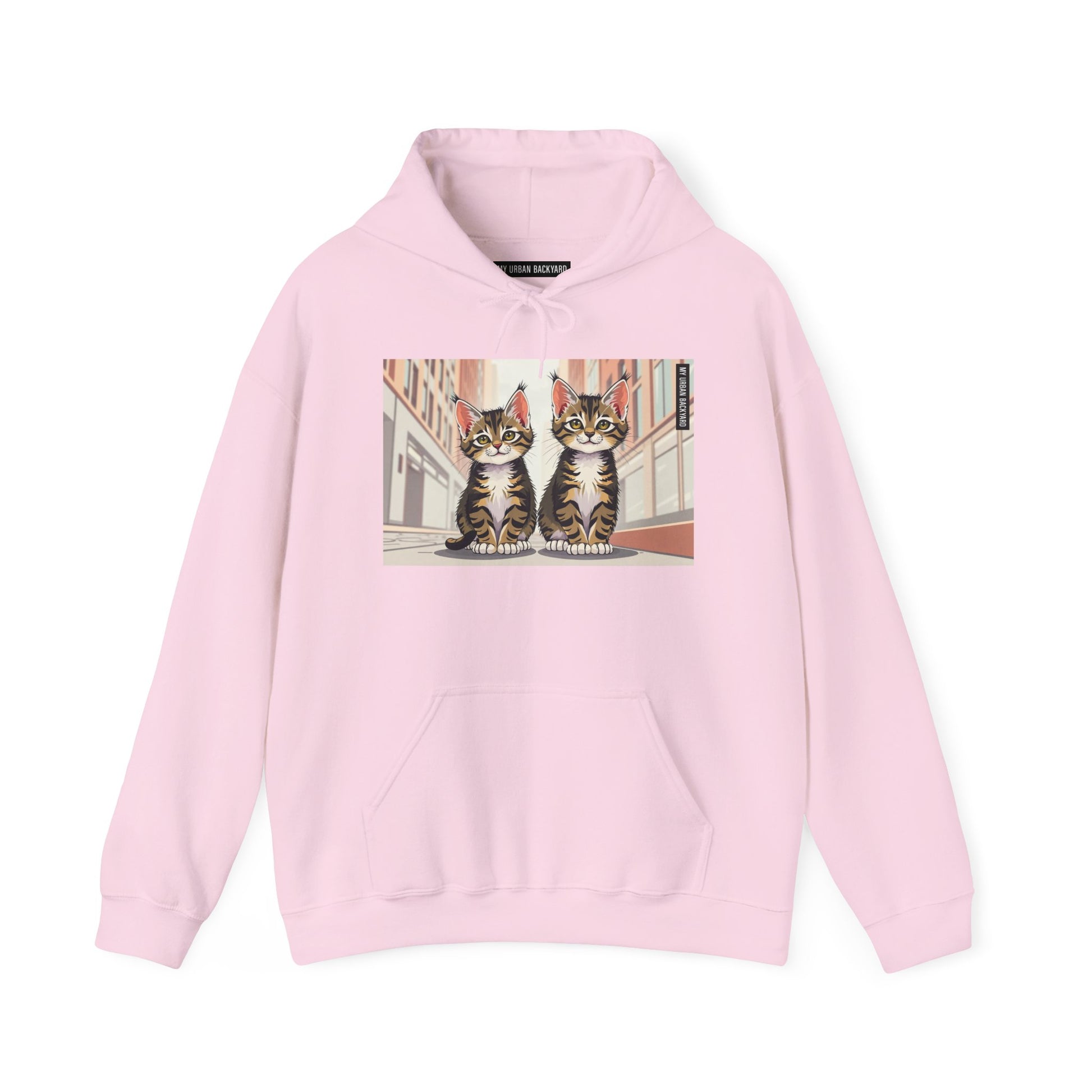 Cute Tabby Kittens Hooded Sweatshirt, Cozy Gift for Pet Owners, Cat Mom Hoodie, Cute Cat Sweatshirt, Cat-Themed Apparel, Animal Lover Gift