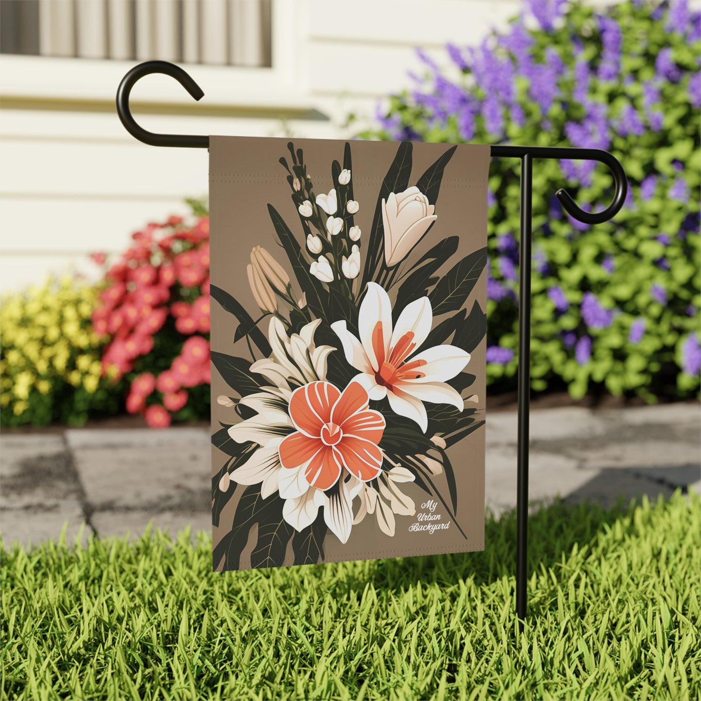 Bouquet of Flowers, Garden Flag for Yard, Patio, Porch, or Work, 12"x18" - Flag only