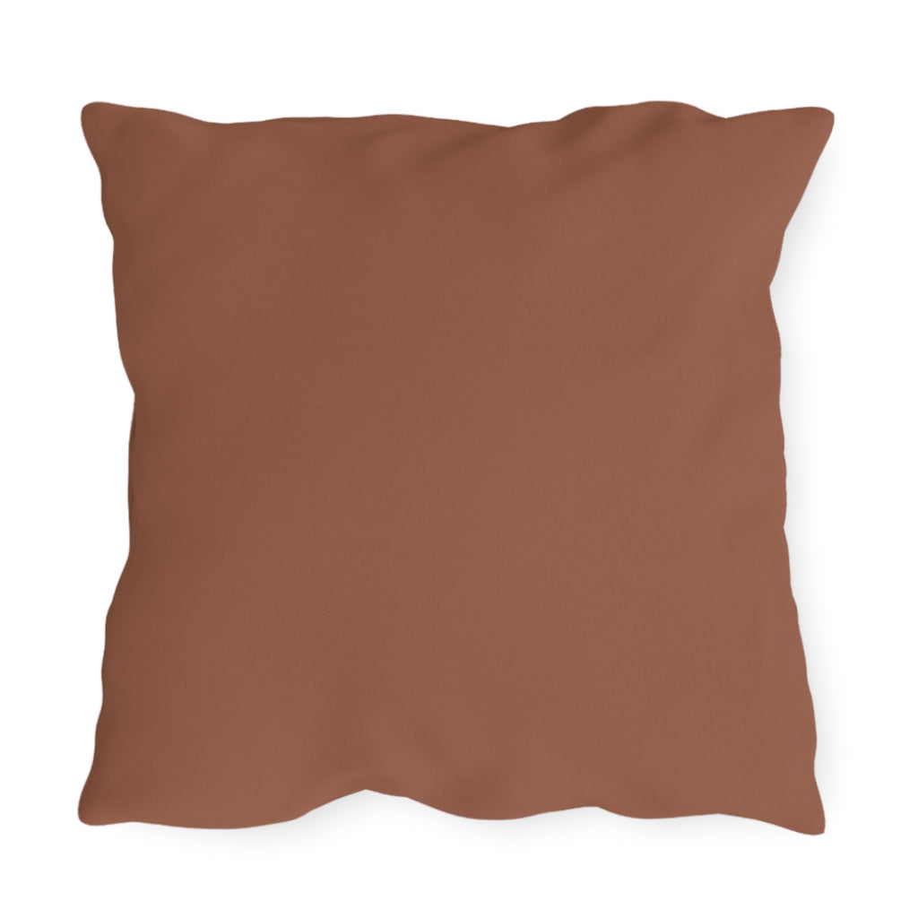 Art Deco Flowers, Terracotta accent color, Throw Pillow, Indoor/Outdoor Decor for Home or Office