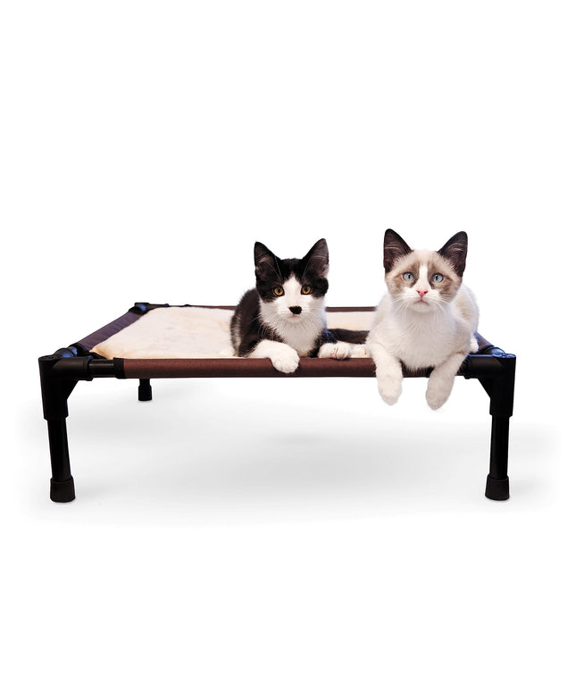 K&H Pet Products Comfy Pet Cot Elevated Pet Bed Chocolate/Tan Small 22 X 17 X 7 Inches