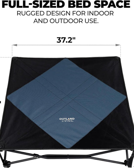 Outland Living Elevated Dog Bed – Durable, Weather-Resistant Pet Cot with Breathable, Joint-Supporting Design | Rust-Resistant, Easy Assembly, Perfect for Outdoor Adventures, Camping, and Home Use