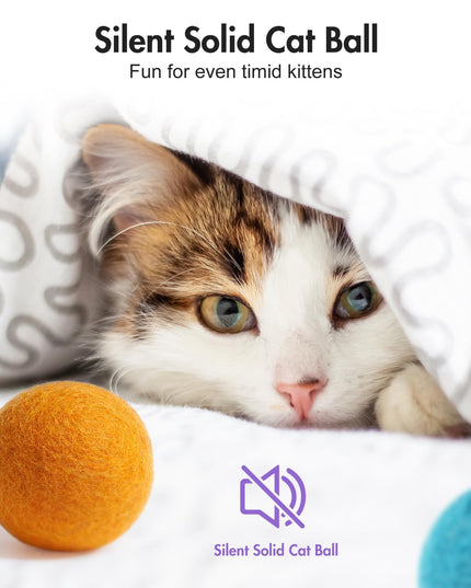MEWOOFUN Feline Bundle: Elevated Cat Bed, Wool Ball & Mouse Toys - Premium Comfort and Play for Your Beloved Cat