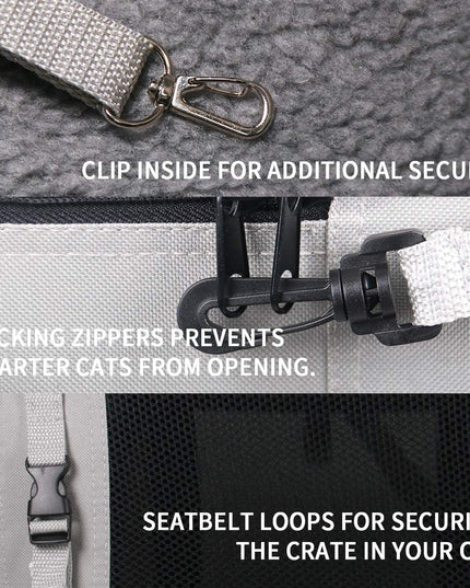 Extra Large Cat Carrier Soft Sided with Wheels Folding Small Medium Dog Pet Carrier 24"x16.5"x16" Travel Collapsible Ventilated Comfortable Design Portable Vehicle