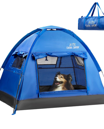 Canine Canyon Luna Portable Dog Tent, Indoor/Outdoor Dog House for Camping, Waterproof Cat and Dog Tents with Zippered Door and Mesh Windows for Airflow and Ventilation for Beach, Backyard