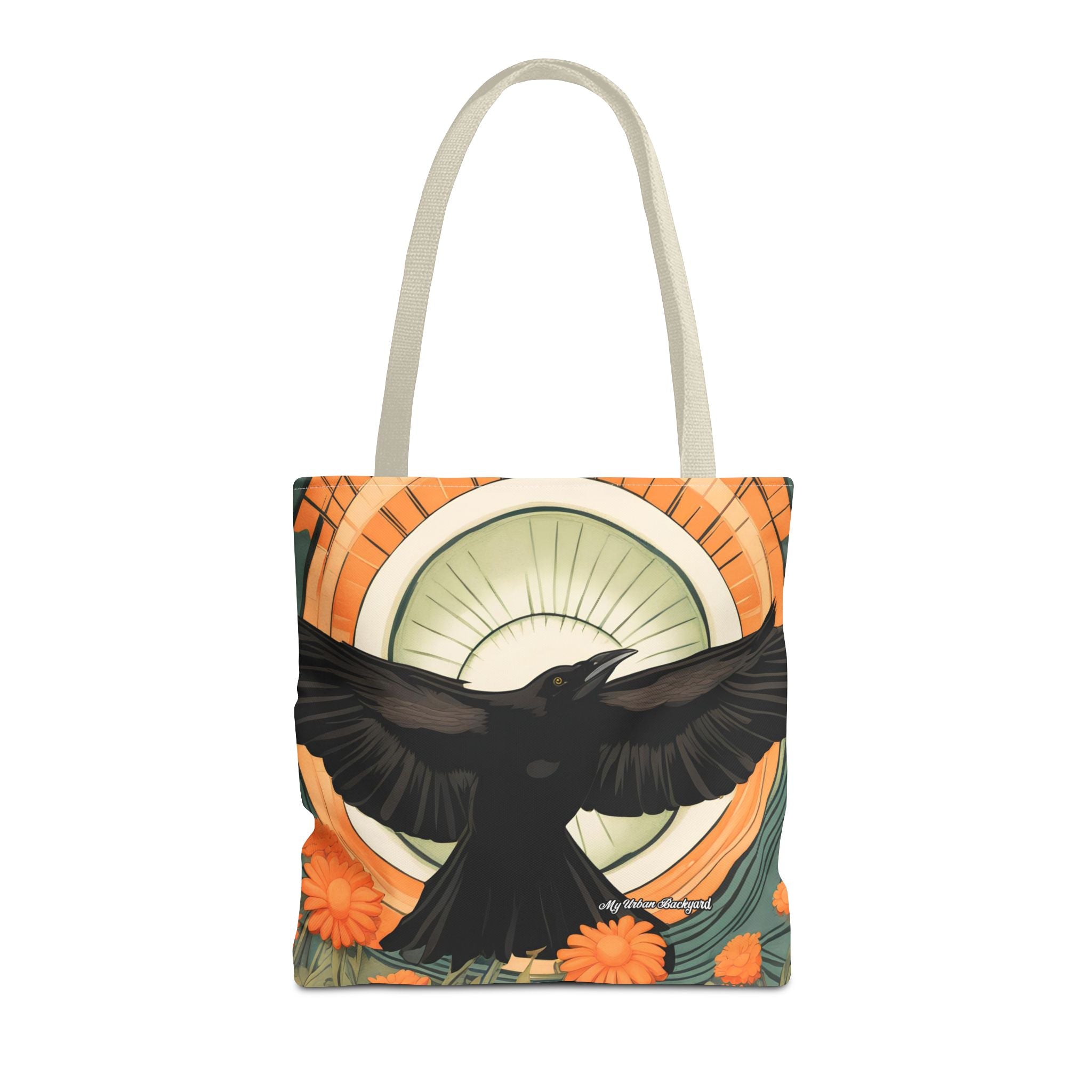 Flying Crow Tote Bag with Cotton Handles For Everyday Use, 3 Sizes