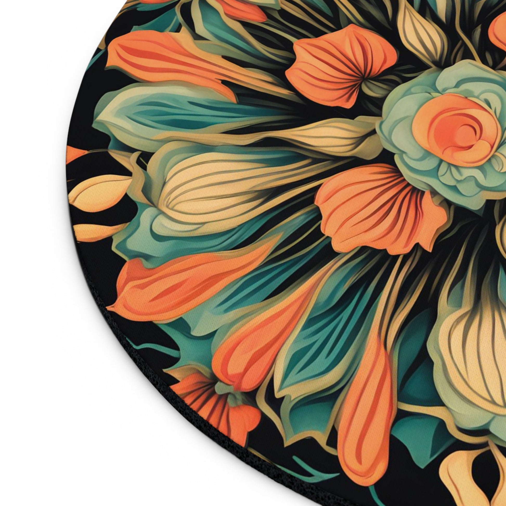 Vibrant Floral Mouse Pad, Colorful Office Decor, Gift for Home Office, Bohemian Desk Accessory