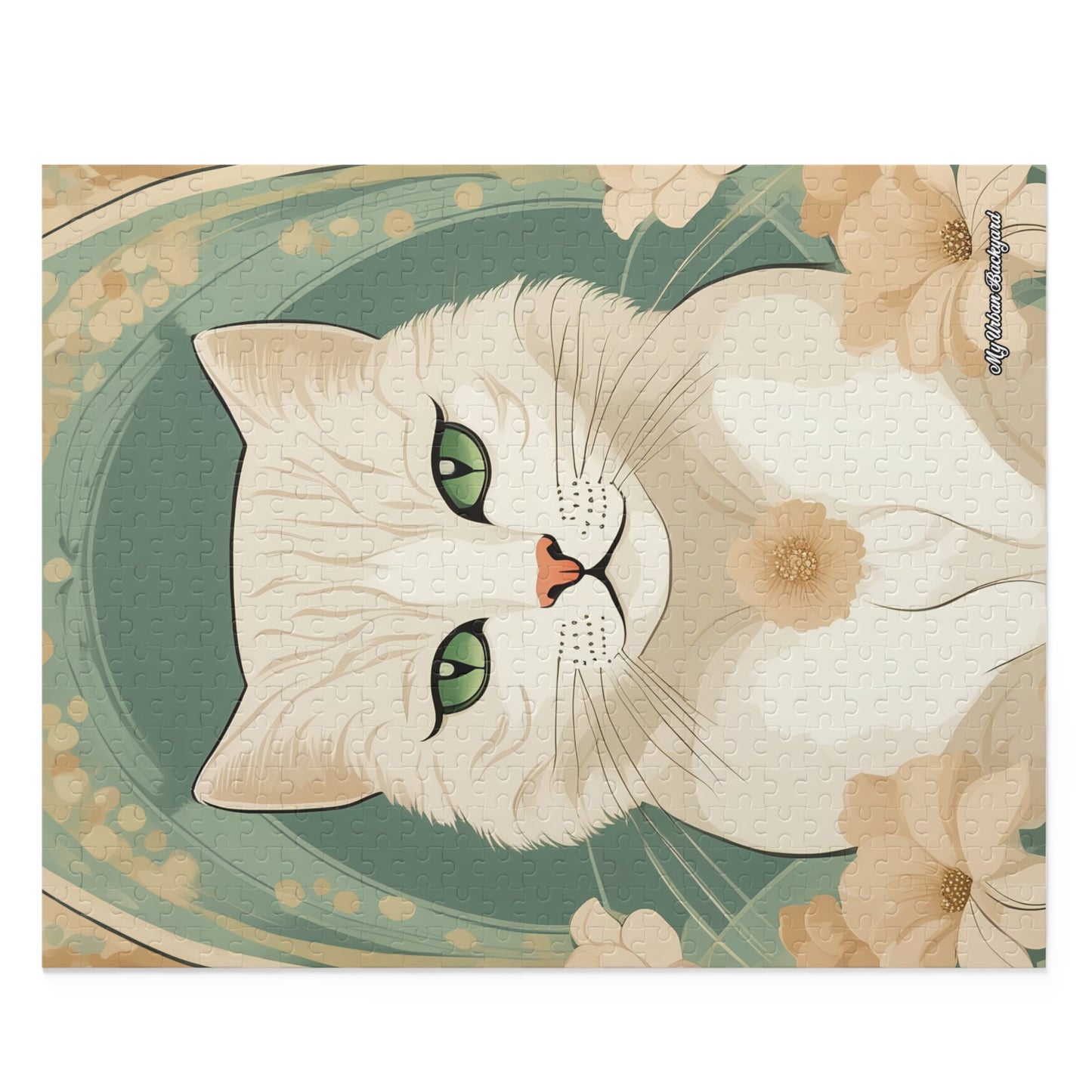 Green-Eyed Cat, Jigsaw Puzzle, (120, 252, or 500-Piece)