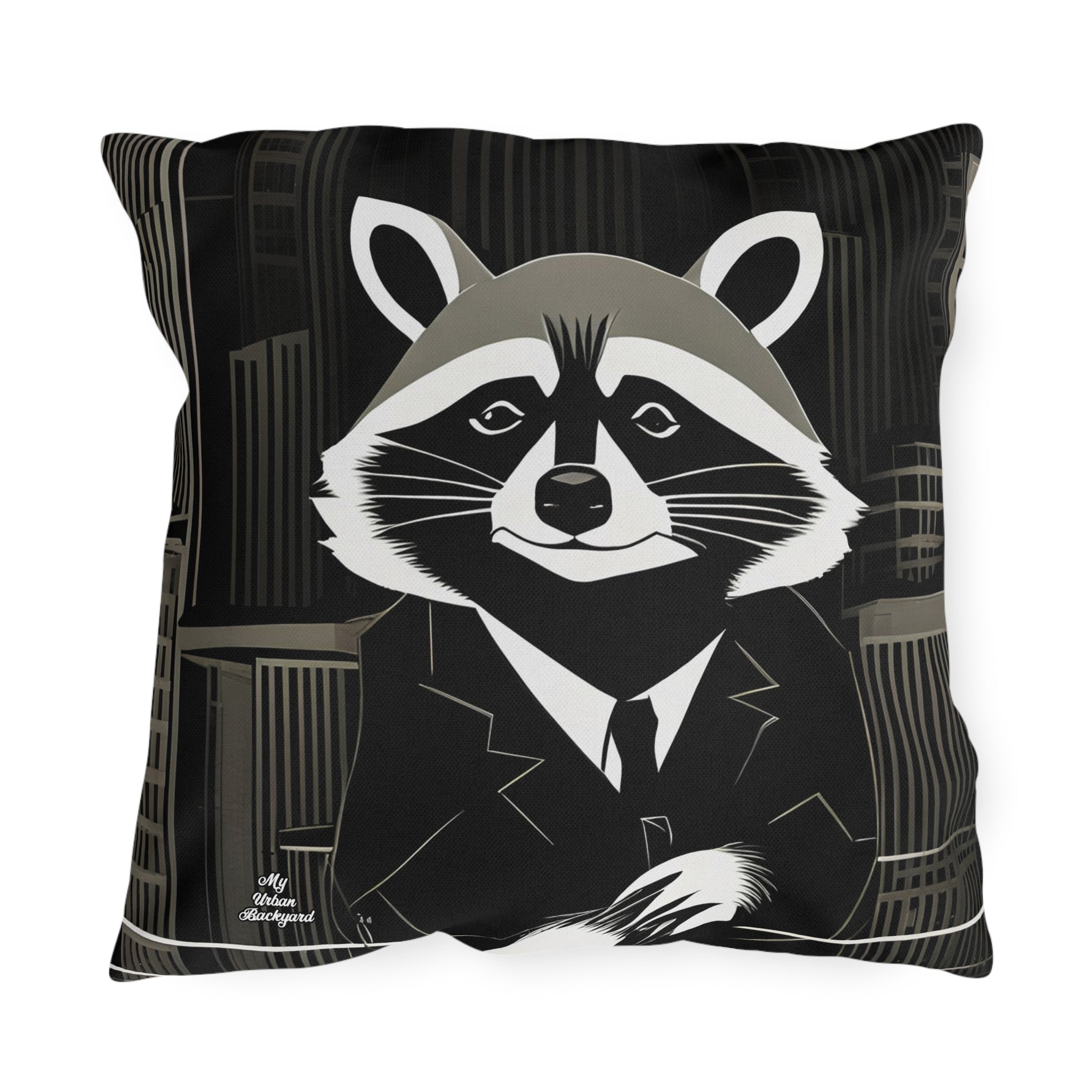 Oliver Nighteyes, Raccoon Throw Pillow