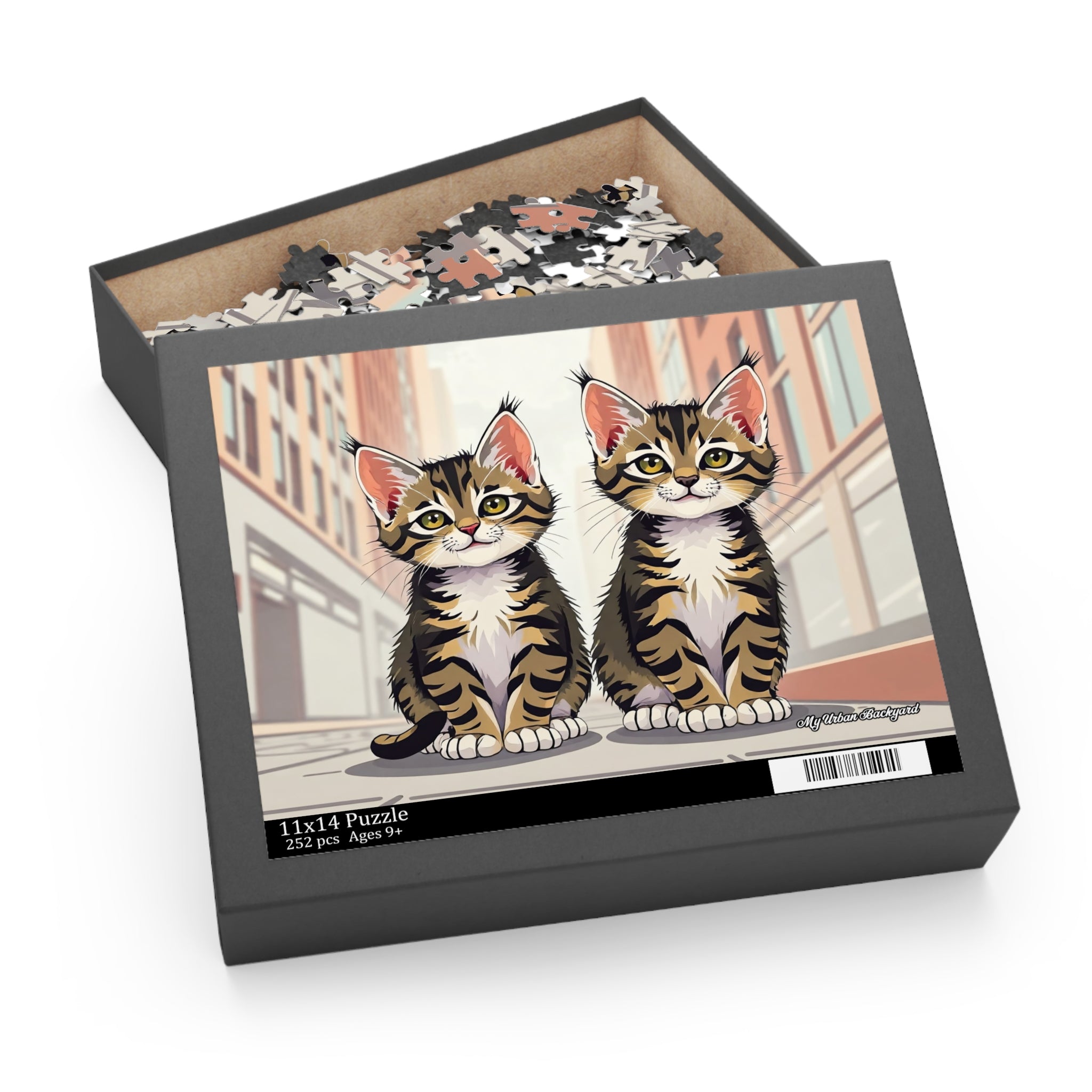 Cute Tabby Kittens Jigsaw Puzzle - Fun Family Activity, Perfect Gift for Cat Lovers, (120, 252, or 500-Piece)