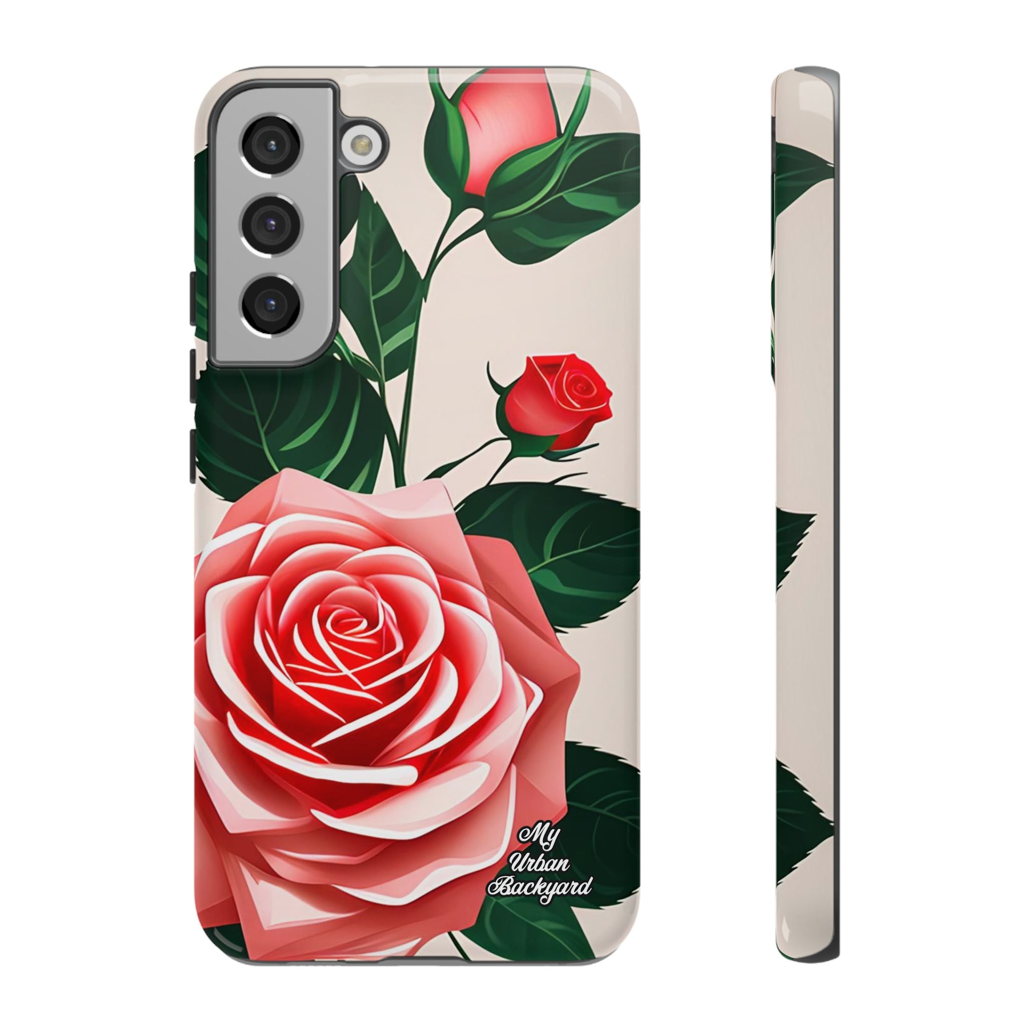 Pink Rose Flowers, Cell Phone Case - Apple, Samsung, Google Pixel