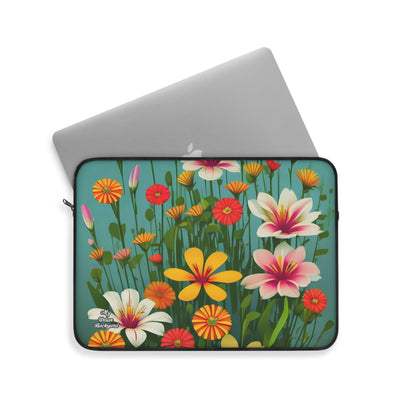 Laptop Carrying Case, Top Loading Sleeve for School or Work - Wildflowers