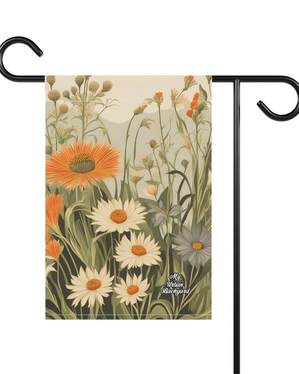 Daisy Wildflowers, Garden Flag for Yard, Patio, Porch, or Work, 12"x18" - Flag only