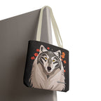 Art Deco Wolf Tote Bag with Cotton Handles For Everyday Use, 3 Sizes