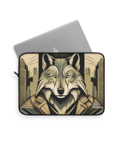 Luther Greyfang, Wolf Laptop Carrying Case, Top Loading Sleeve for School or Work