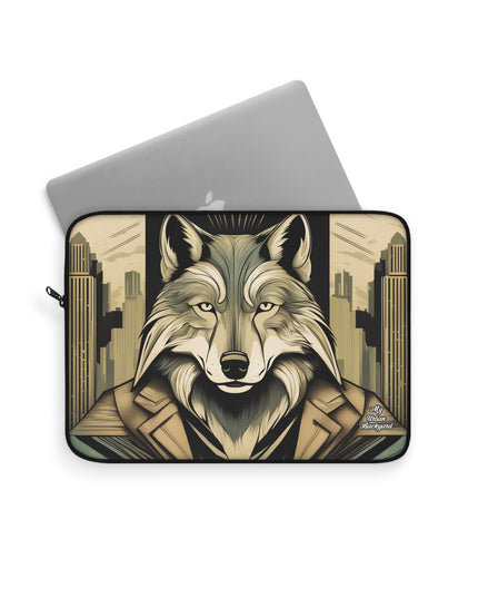 Luther Greyfang, Wolf Laptop Carrying Case, Top Loading Sleeve for School or Work