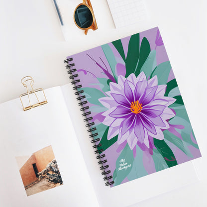 Purple Flower, Spiral Notebook Journal - Write in Style