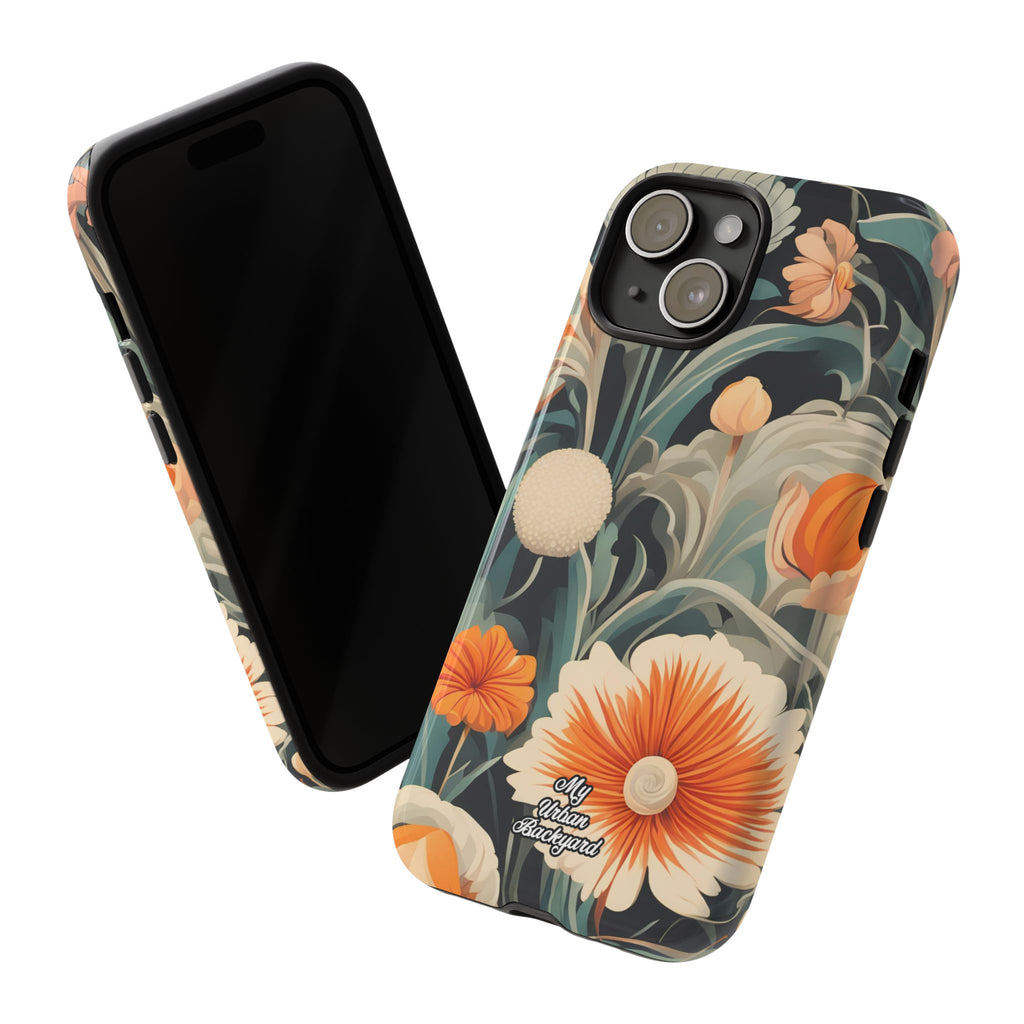 Orange and White Flowers, Cell Phone Case - Apple, Samsung, Google Pixel