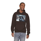 Urban Crow In Falling Snow Hoodie — Comfy Winter Graphic Hoodie