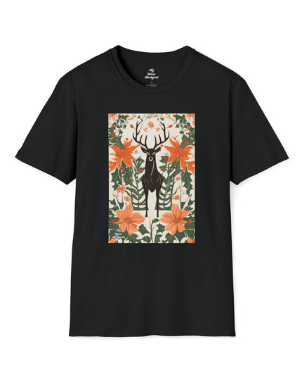Winter Stag, Soft 100% Cotton T-Shirt, Unisex, Short Sleeve, Classic Fit