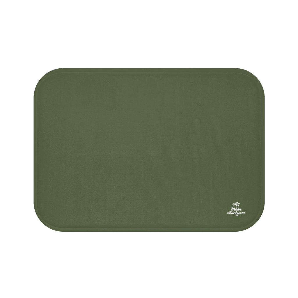 Olive Accent Color, Memory Foam Bath Mat - Cozy Bathroom Essential
