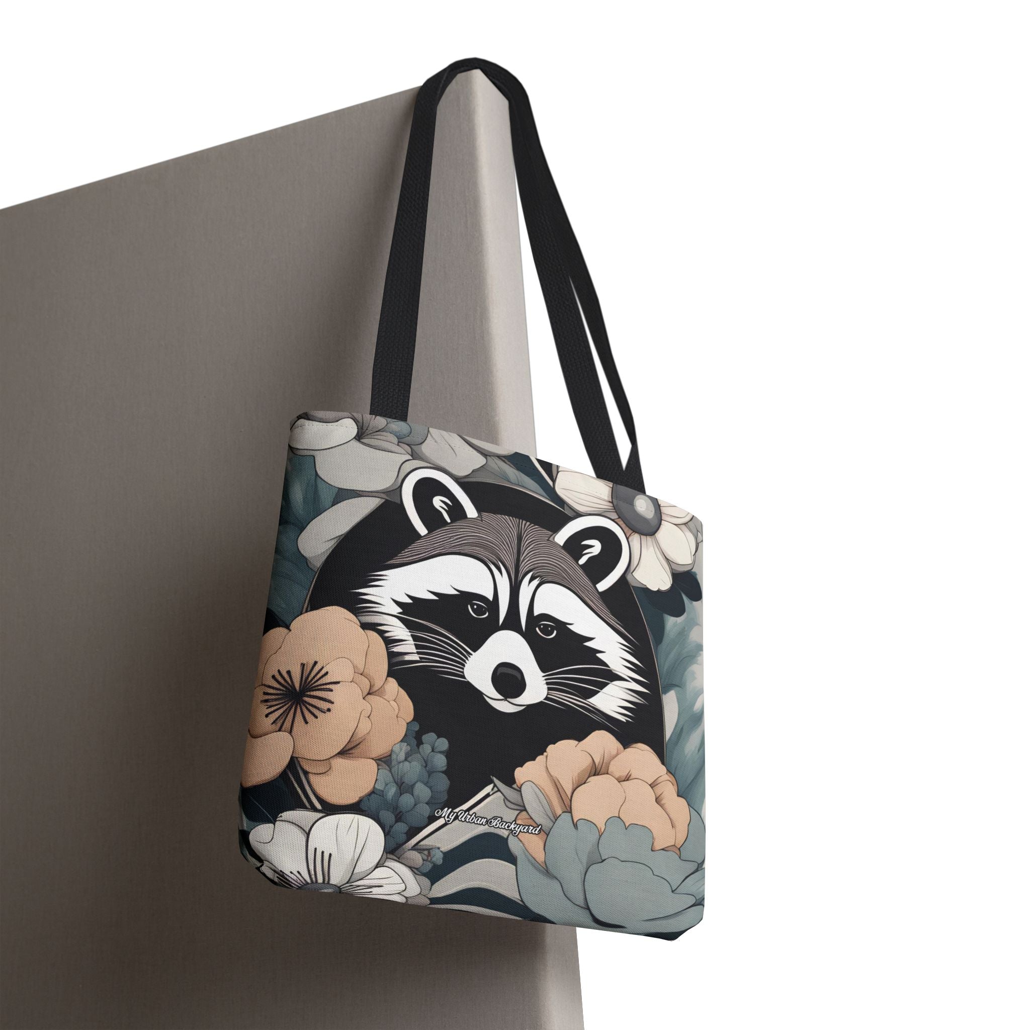 Rocco Pawsley, Raccoon Tote Bag with Cotton Handles For Everyday Use, 3 Sizes