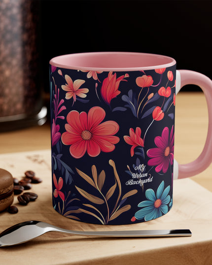 Night Blooming Wildflowers, Ceramic Mug - Perfect for Coffee, Tea, and More!