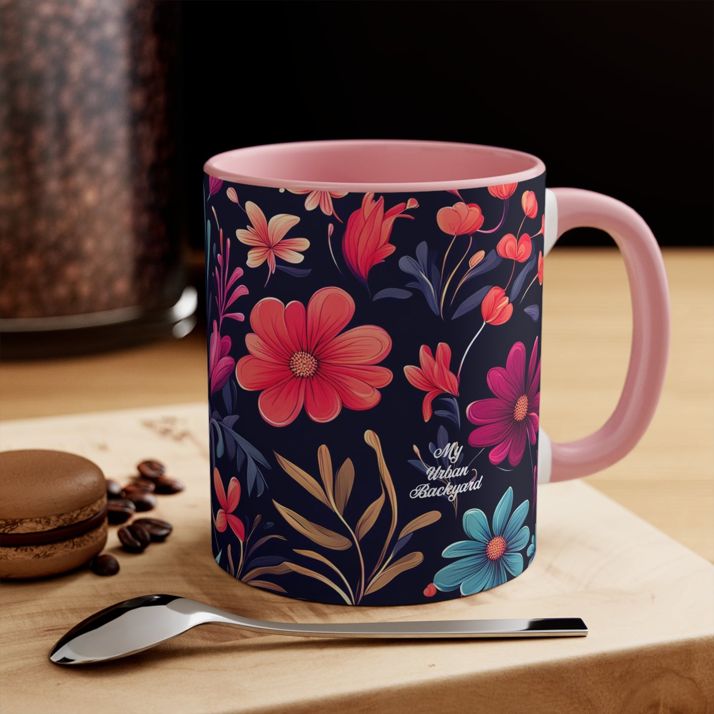 Night Blooming Wildflowers, Ceramic Mug - Perfect for Coffee, Tea, and More!