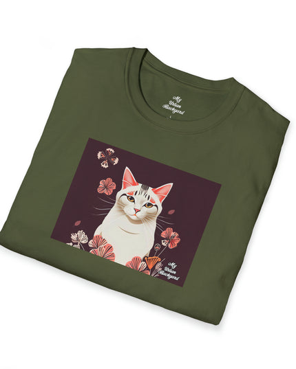 White Cat, Soft 100% Cotton T-Shirt, Unisex, Short Sleeve, Classic Fit